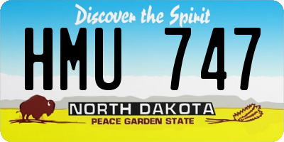 ND license plate HMU747
