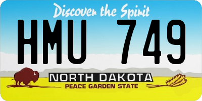 ND license plate HMU749