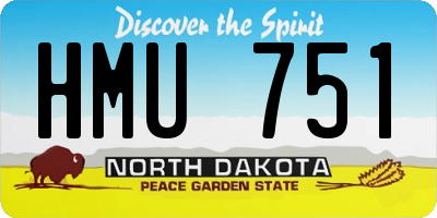 ND license plate HMU751