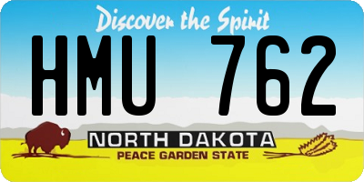 ND license plate HMU762
