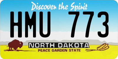 ND license plate HMU773