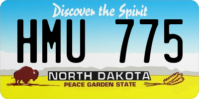 ND license plate HMU775