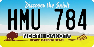 ND license plate HMU784