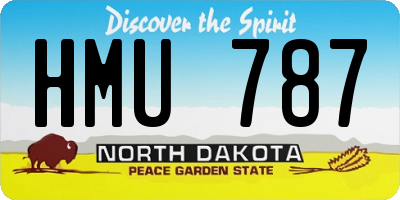 ND license plate HMU787