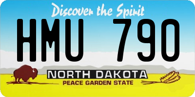 ND license plate HMU790