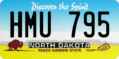 ND license plate HMU795