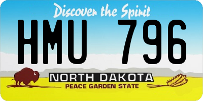 ND license plate HMU796