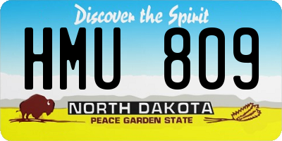 ND license plate HMU809