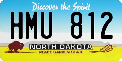 ND license plate HMU812