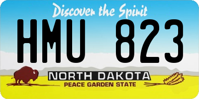 ND license plate HMU823