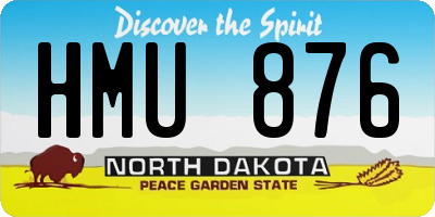 ND license plate HMU876