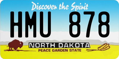 ND license plate HMU878