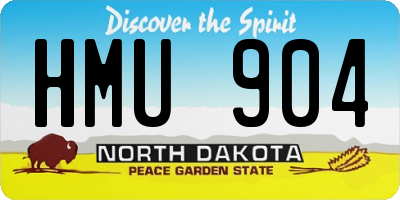 ND license plate HMU904