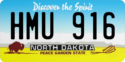 ND license plate HMU916