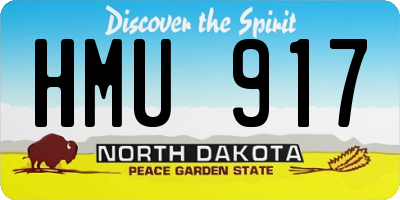 ND license plate HMU917
