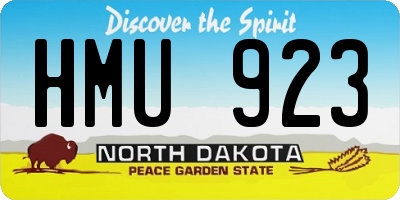ND license plate HMU923
