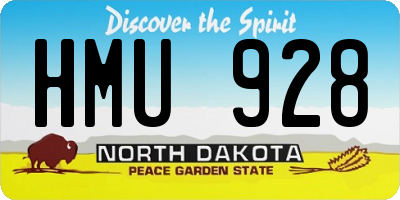 ND license plate HMU928
