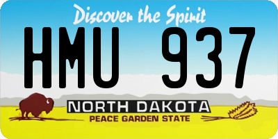 ND license plate HMU937