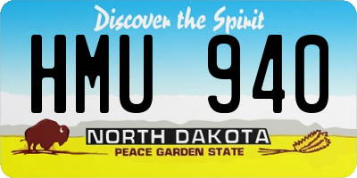 ND license plate HMU940