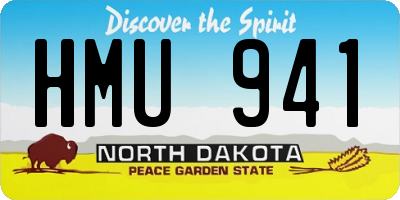 ND license plate HMU941