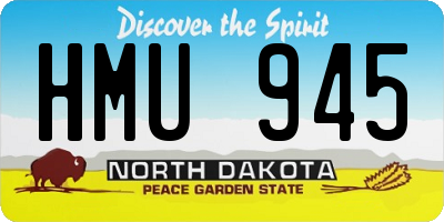 ND license plate HMU945