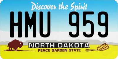 ND license plate HMU959