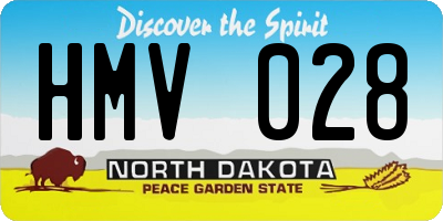 ND license plate HMV028