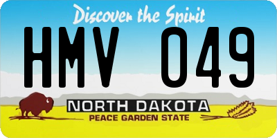 ND license plate HMV049