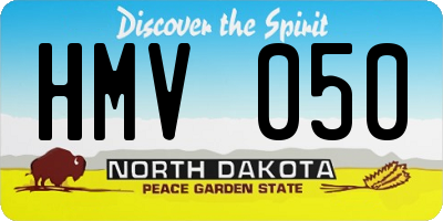 ND license plate HMV050