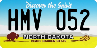 ND license plate HMV052