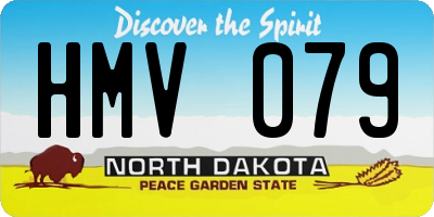 ND license plate HMV079