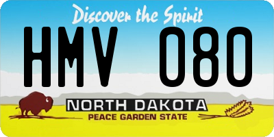 ND license plate HMV080