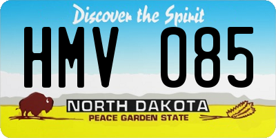 ND license plate HMV085