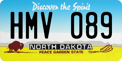 ND license plate HMV089