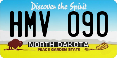 ND license plate HMV090