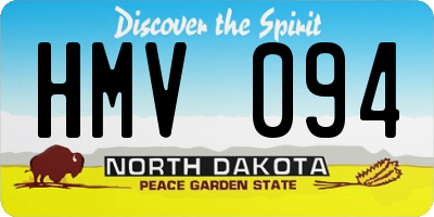 ND license plate HMV094