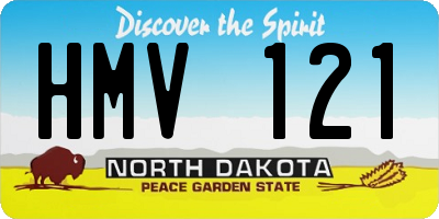 ND license plate HMV121