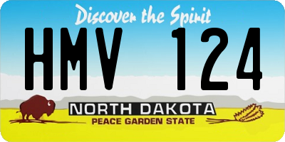 ND license plate HMV124