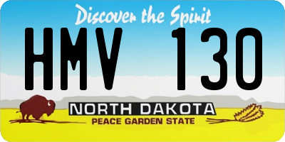 ND license plate HMV130