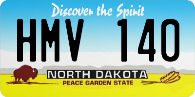 ND license plate HMV140