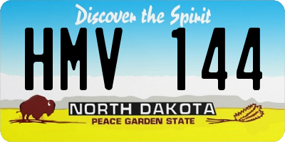 ND license plate HMV144