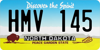 ND license plate HMV145
