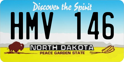 ND license plate HMV146