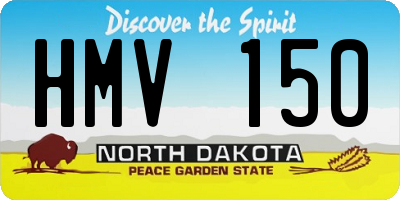 ND license plate HMV150