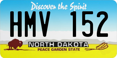 ND license plate HMV152