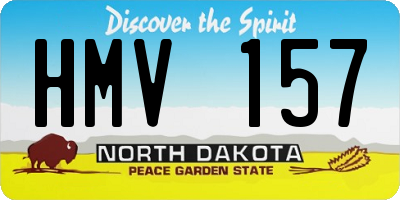 ND license plate HMV157