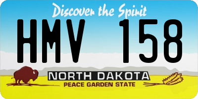 ND license plate HMV158