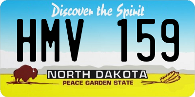 ND license plate HMV159
