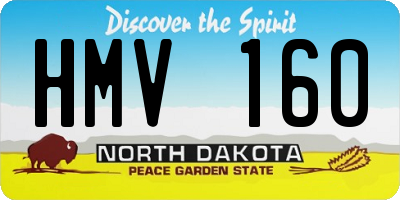 ND license plate HMV160