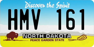 ND license plate HMV161